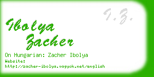 ibolya zacher business card